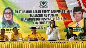 SIlaturahmi Dengan Partai Golkar, Bacabup PKB MBak Ela Sebut Azwar Pemegang Kunci